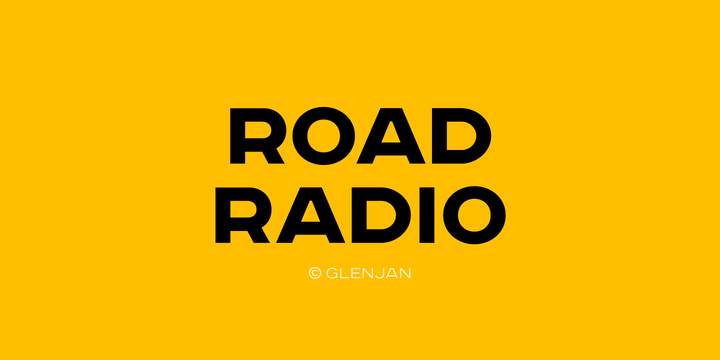 Road Radio font