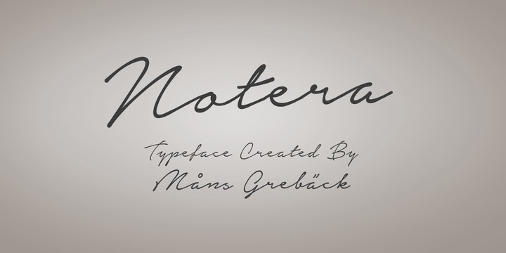 Notera-Font-by-Mans-Greback