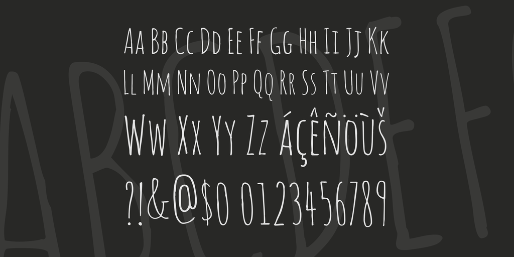 Amatic font by Vernon Adams