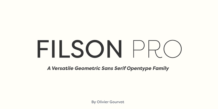 Filson Pro font by Olivier Gourvat