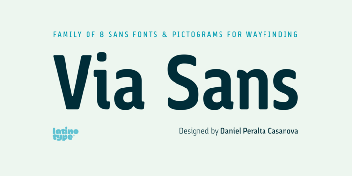 Via Sans font by Daniel Peralta Casanova