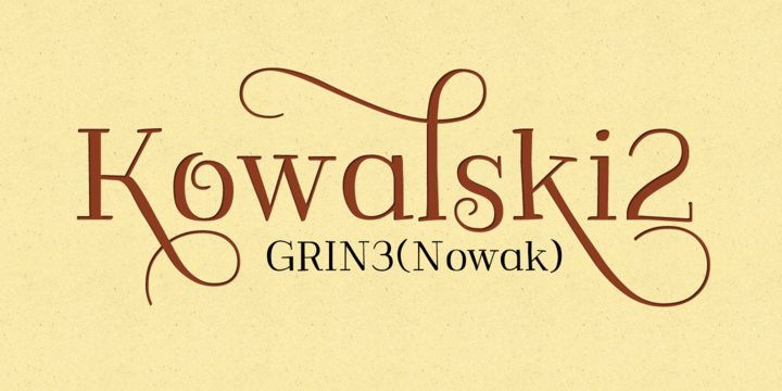 Kowalski2-Font-by-Bartek-Nowak