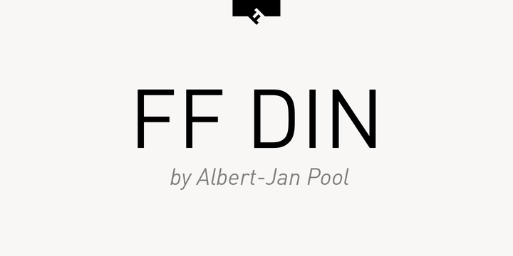 FF DIN font by Albert Jan Pool
