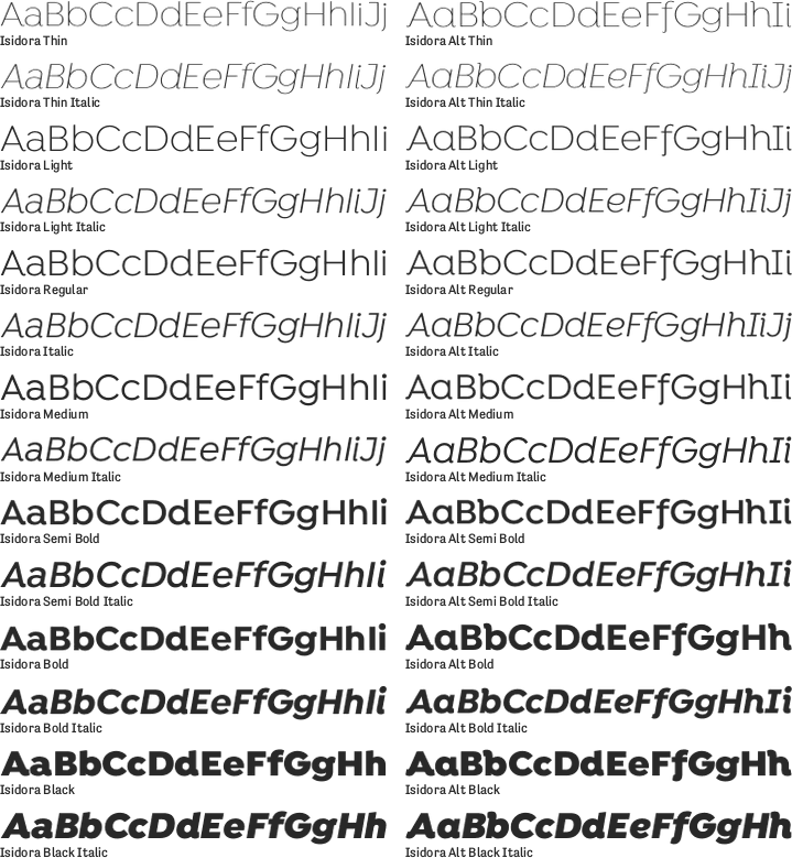 isidora-font-preview
