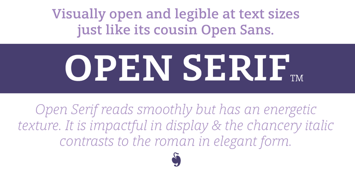 Open Serif font family by Steve Matteson