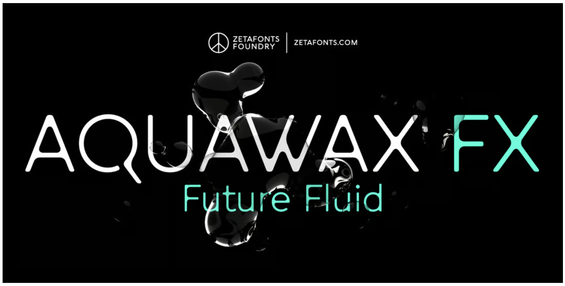 Aquawax FX, a fluid font