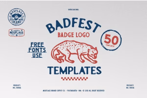 Badfest, a pack of 50 badge and logo templates