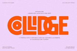 Collidge, a bold ligature sans‑serif display font