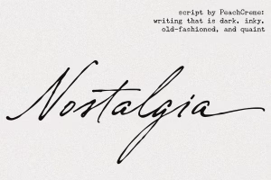 Nostalgia – Vintage Script Font for Timeless Elegance