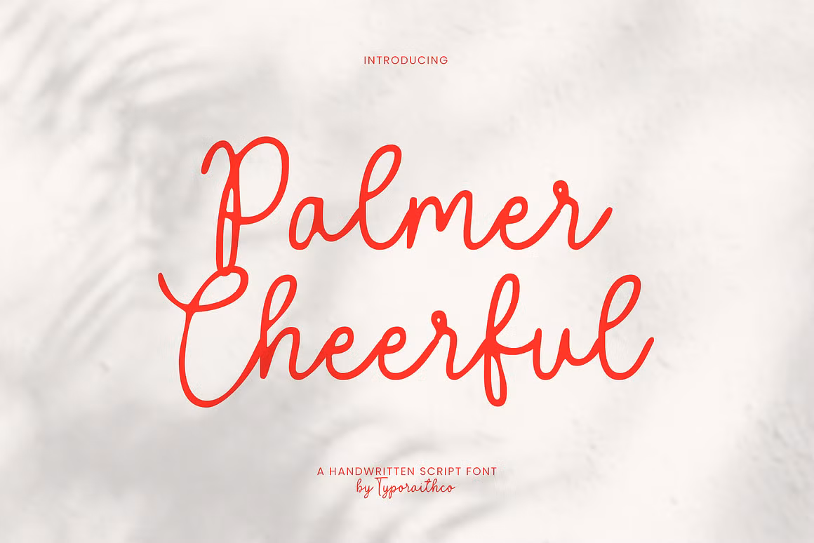 Palmer Cheerful Script Font – Playful Handwritten Typeface for Invites & Branding